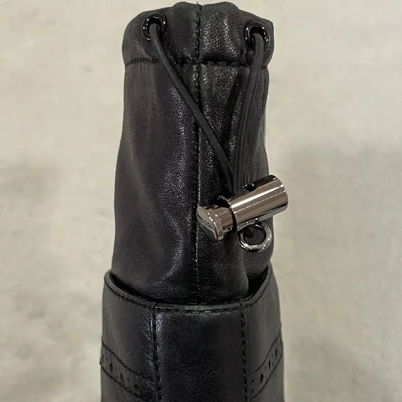 Prada Black Leather Combat Boots Size 7 - Picture 6 of 13